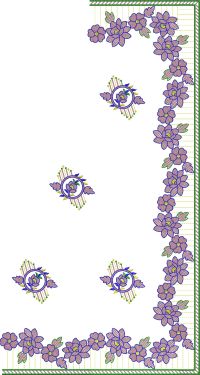 C PALLU 3MM SEQ  EMBROIDERY SAREE Embroidery Design