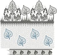 Penal Saree Embroidery Design