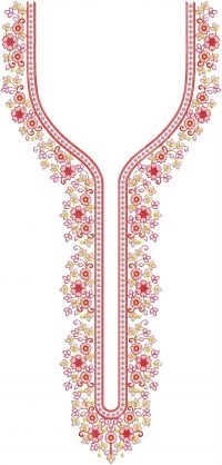 neck gala embroidery design