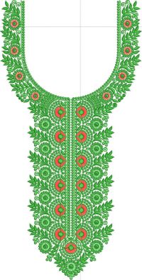 jari and dhaga concept neck embroidery design