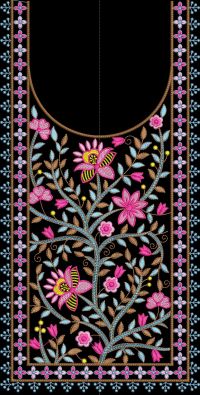 fancy neck embroidery design
