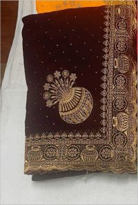 New Zarkan  C Pallu Saree embroidery design
