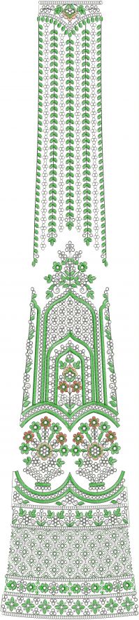 lehenga kali embroidery design