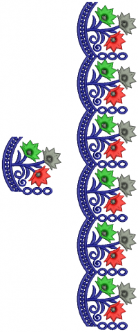 laec and border embroidery design 