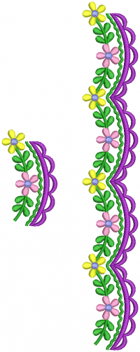 lace and border embroidery design 