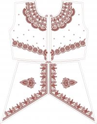choli & daman embroidery design 