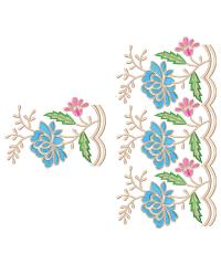 Cut Work Flower Lace Border Embroidery Design