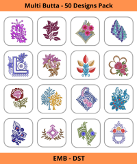 50 Butta Embroidery Designs Pack