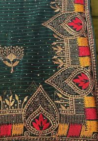 new Barik Stitch  C Pallu Saree Embroidery design 