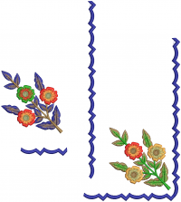 border and corener  set embroidery design 