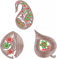 3 Butta Embroidery Design