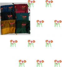 lite dark thread butta pallu Embroidery design