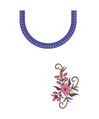 splitted neck embroidery usha 450E & 550E design
