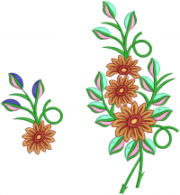 Flower Lace And Border Embroidery Design