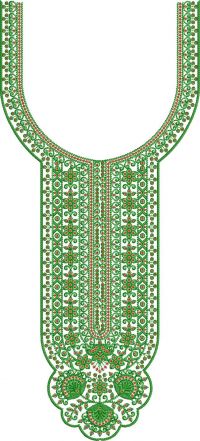 3 mm sequnce neck Embroidery Design